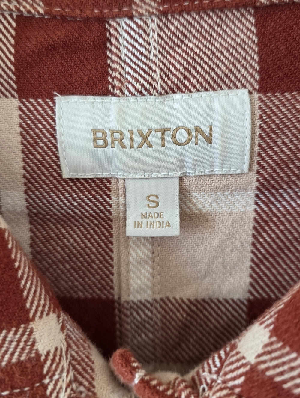 Brixton Womens Rose Dust Bowery Flannel Shirt - Size Small - Picture 7 of 9